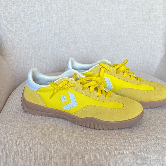 Converse Shoes - Converse Women's Yellow Suede & Canvas Sneakers with Light Blue Accents